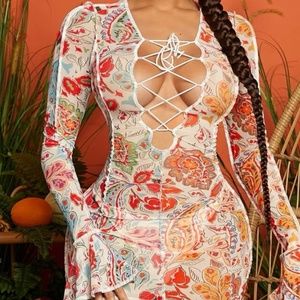 Criss cross flower dress